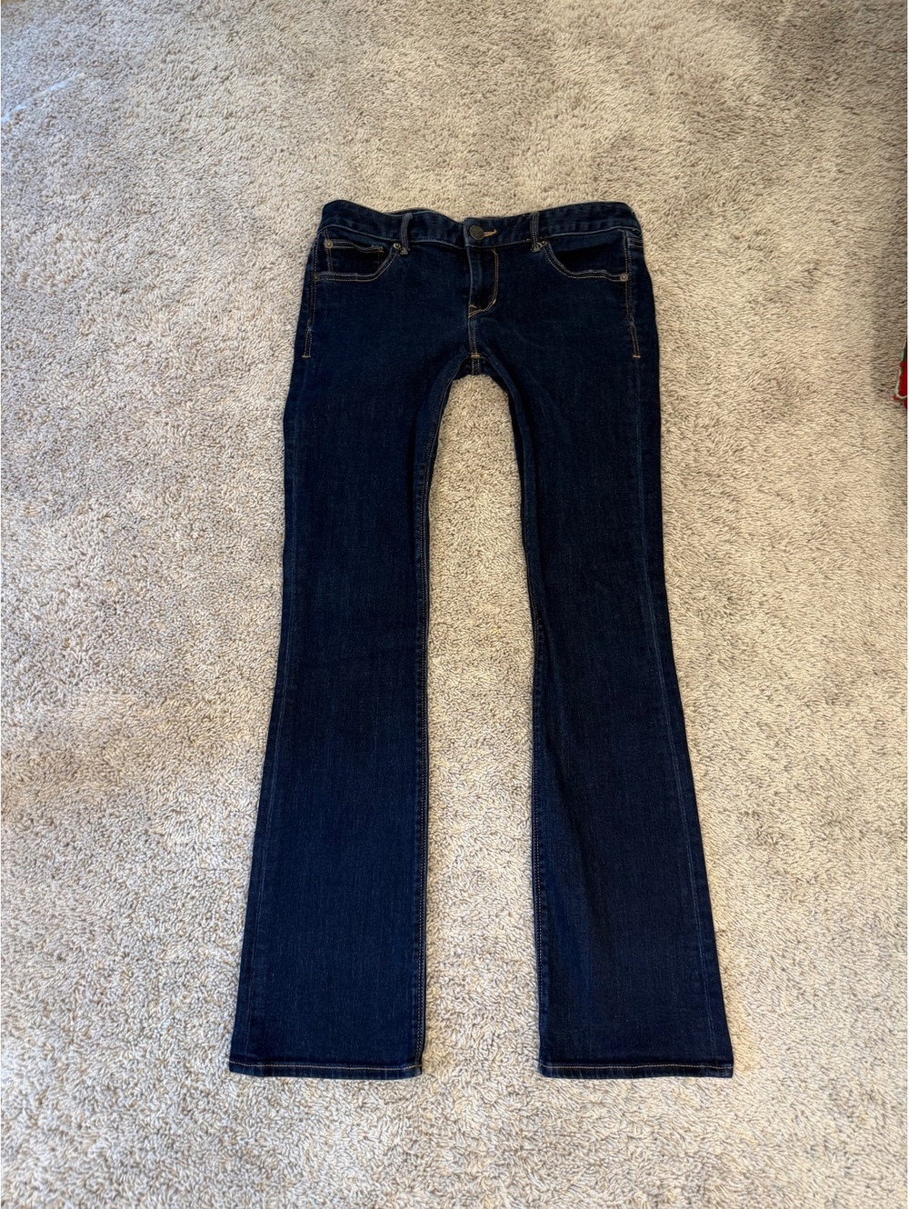 Y2K Low Rise Express Barely Boot Jeans 8R Dark Wash Bootcut Flare